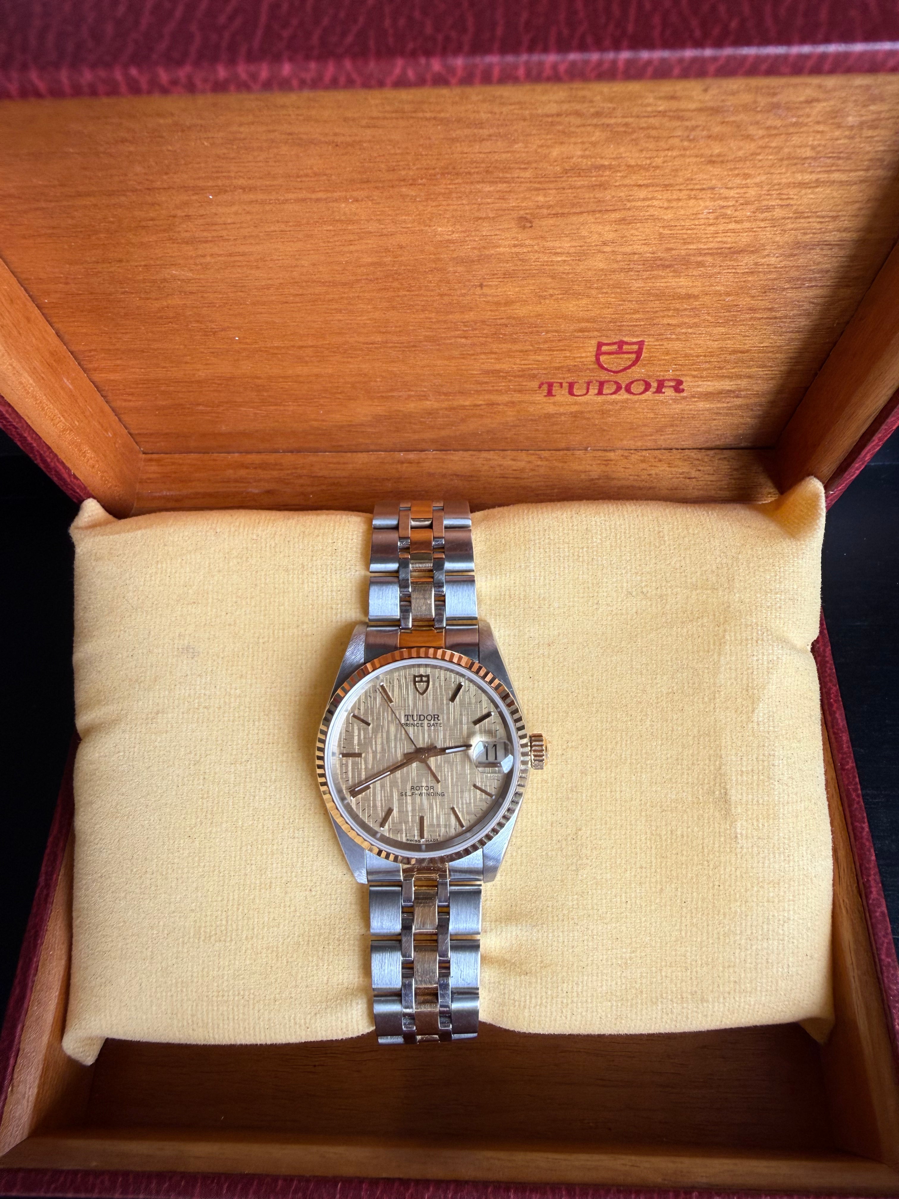 Tudor Prince Date Rare Linen Dial 32mm