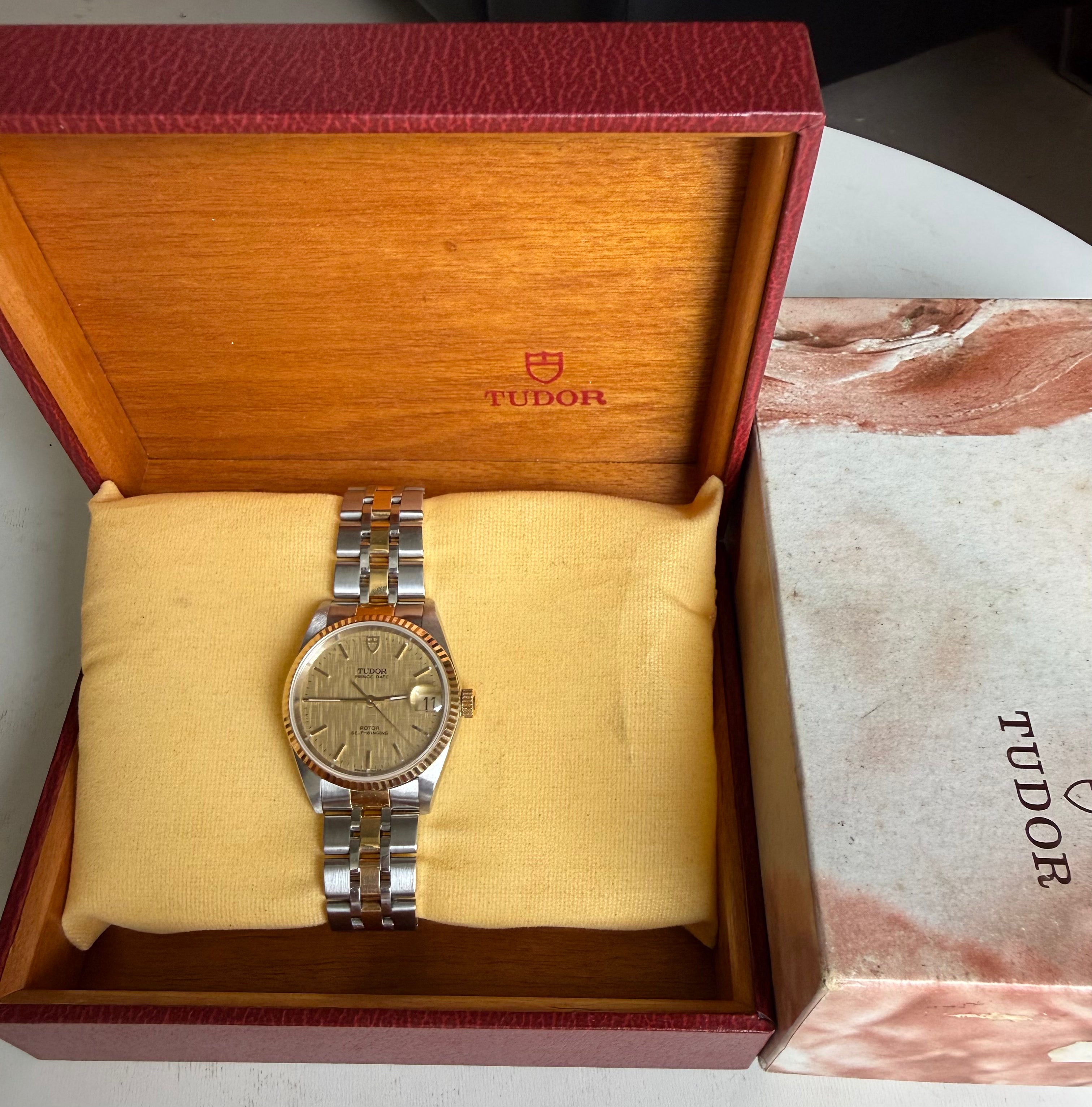 Tudor Prince Date Rare Linen Dial 32mm