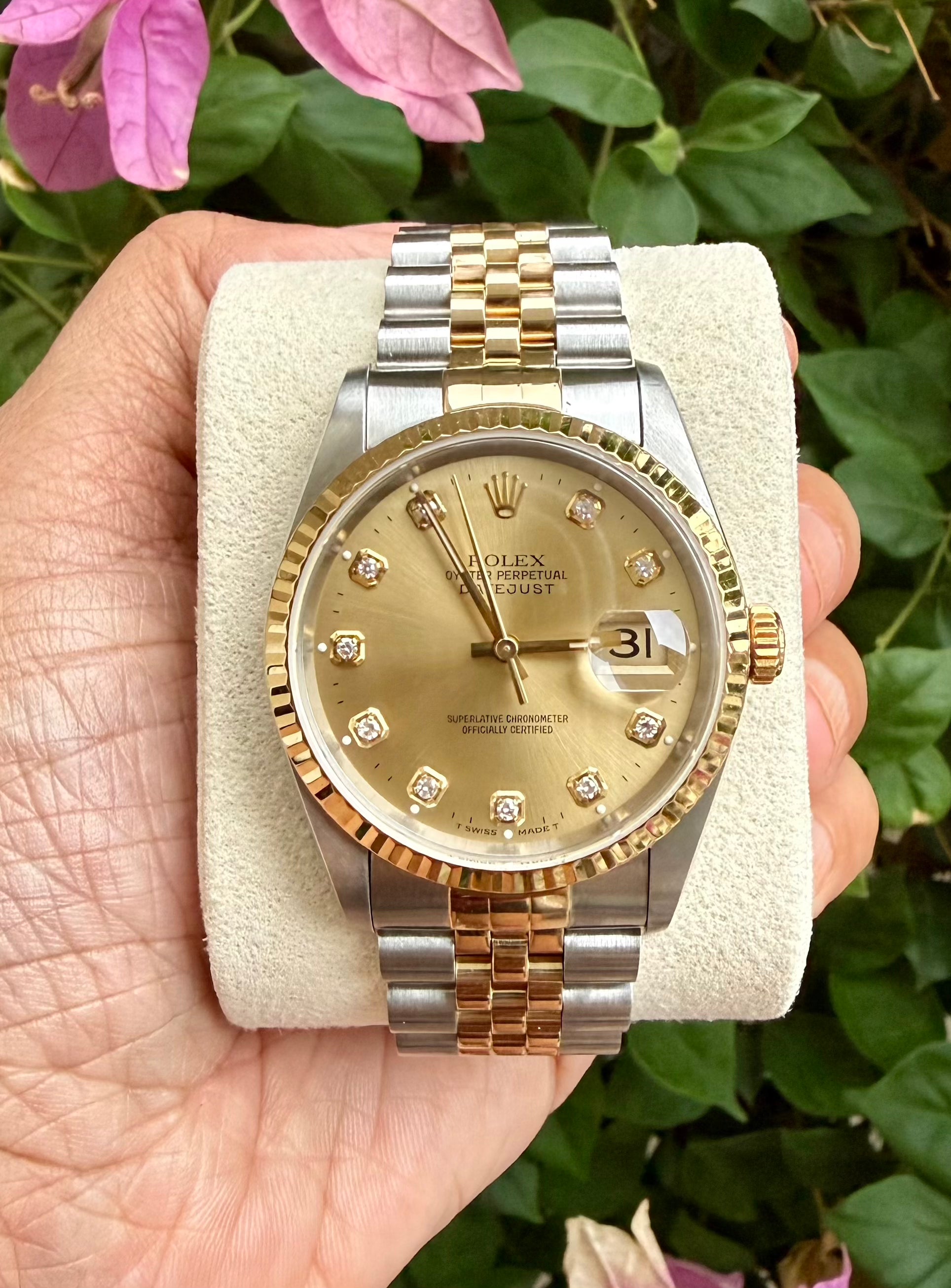 Rolex Datejust 36mm w/ Big Diamonds Ref 16233