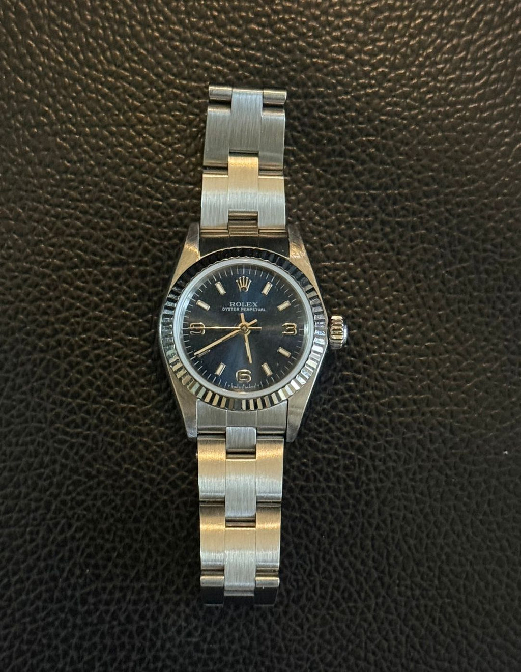 Rolex Lady Oyster Perpetual 26mm Blue Dial Ref 67194