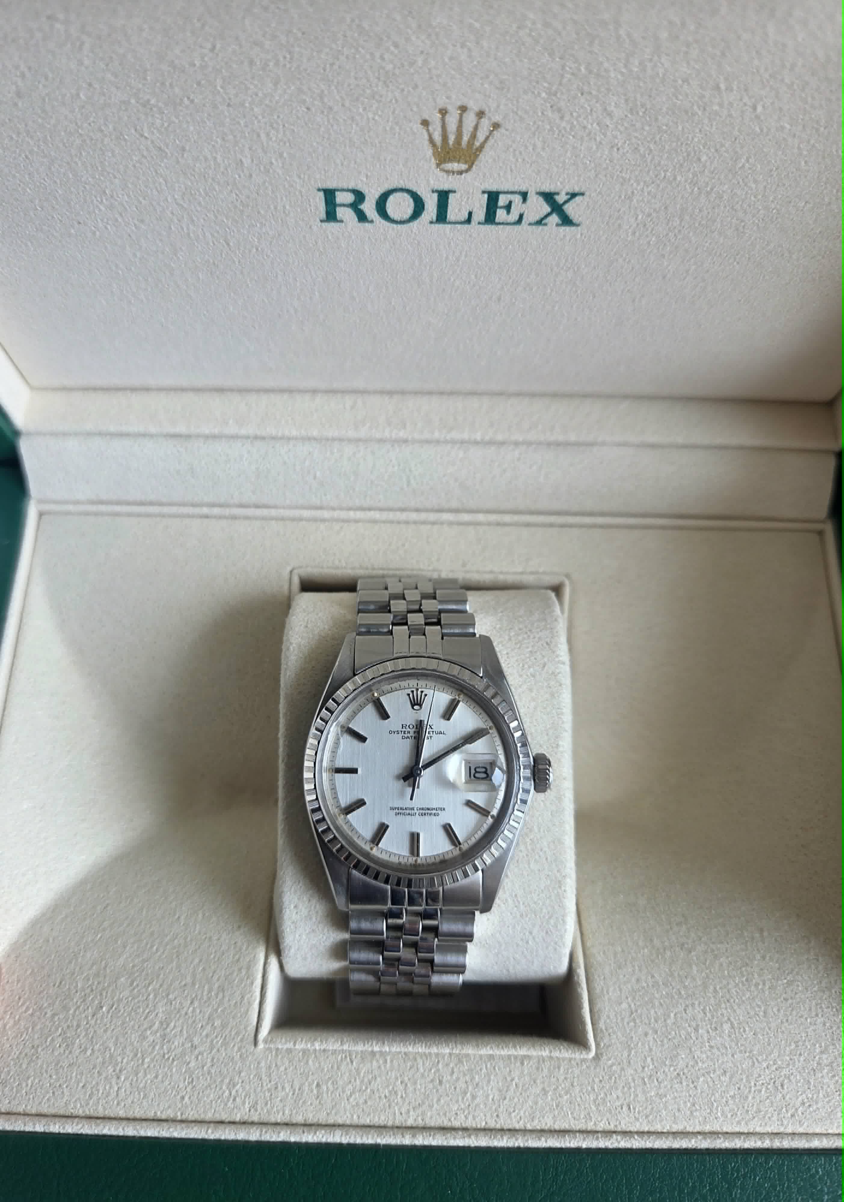 Rolex Datejust 36mm Silver and Sigma Dial Ref 1603