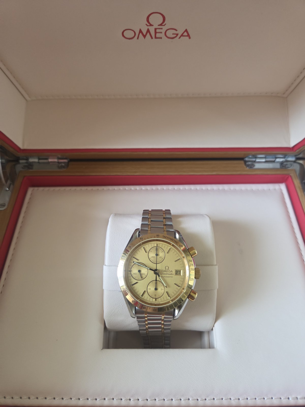 Omega Speedmaster 18K Gold Reduced 39mm Champagne Dial