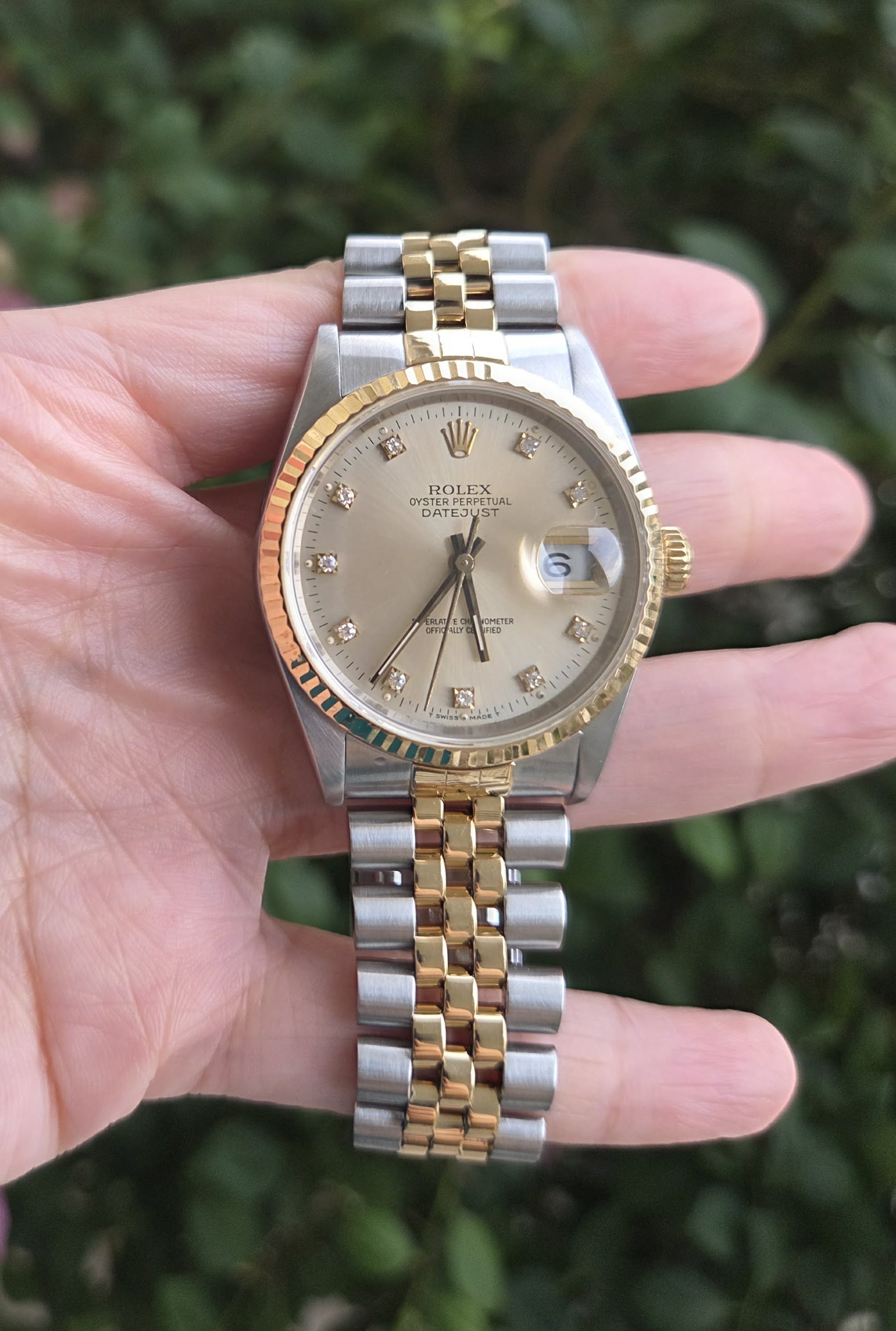 Rolex Datejust 36mm w/ Diamonds Ref 16233