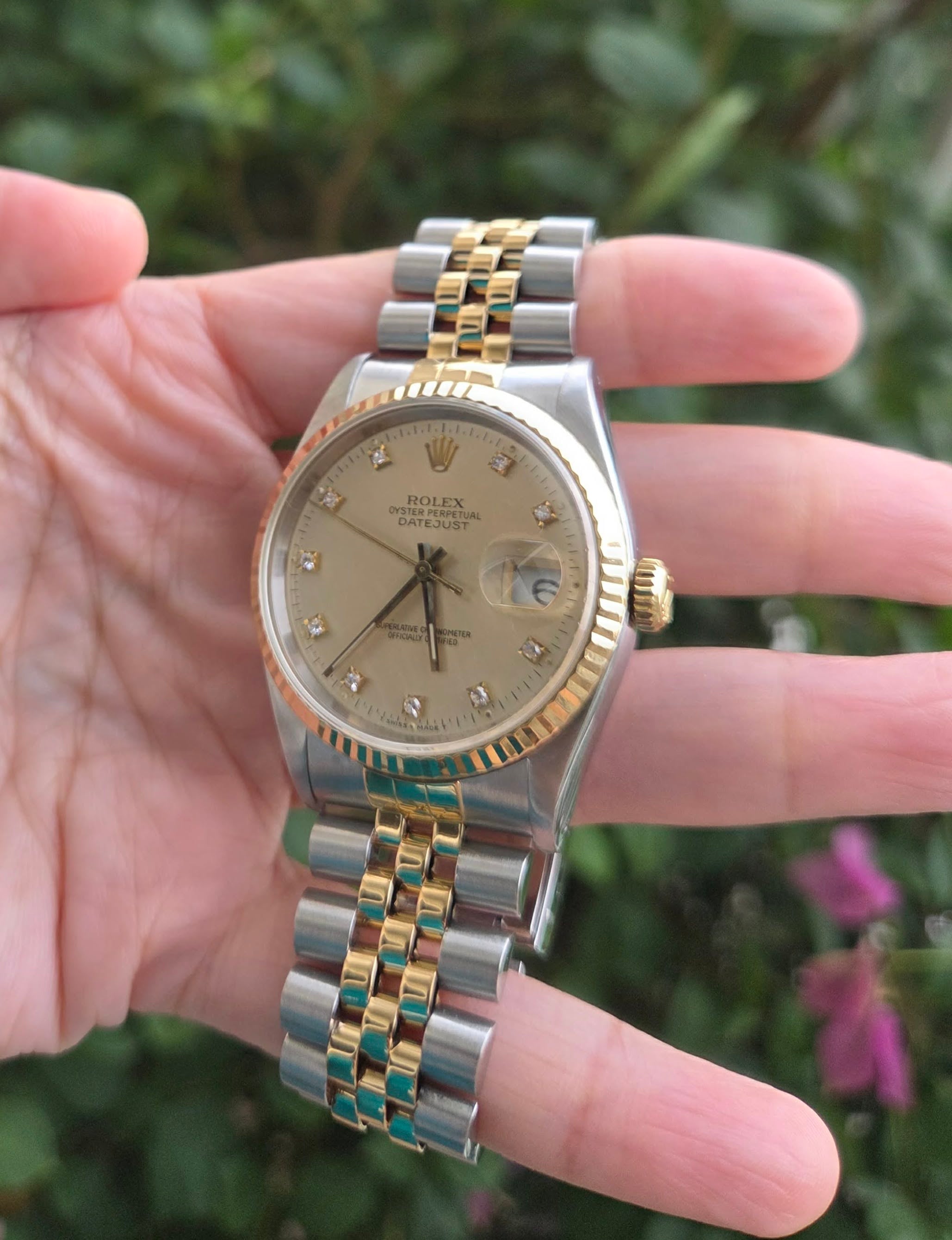 Rolex Datejust 36mm w/ Diamonds Ref 16233
