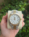 Rolex Datejust 36mm w/ Diamonds White Roman dial Ref 16233