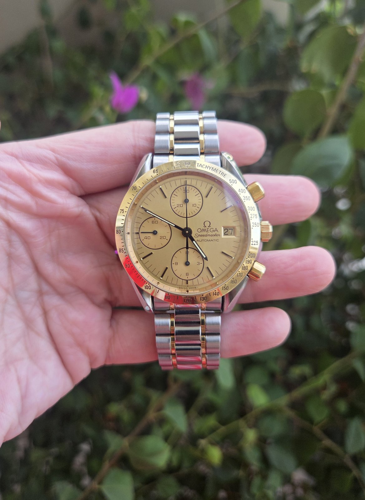 Omega Speedmaster 18K Gold Reduced 39mm Champagne Dial
