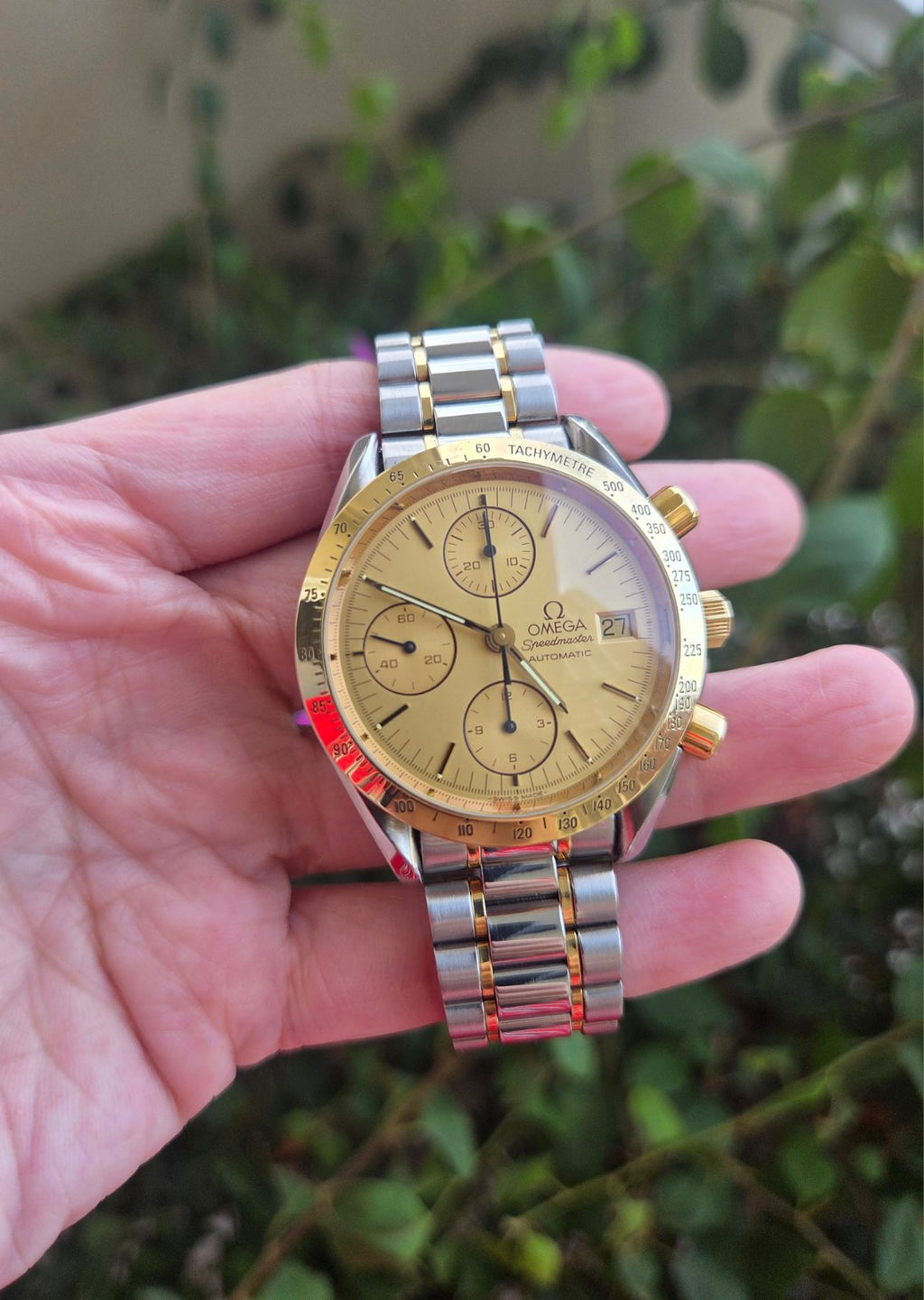 Omega Speedmaster 18K Gold Reduced 39mm Champagne Dial