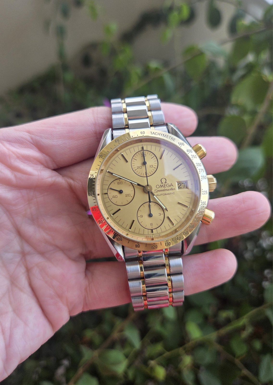 Omega Speedmaster 18K Gold Reduced 39mm Champagne Dial