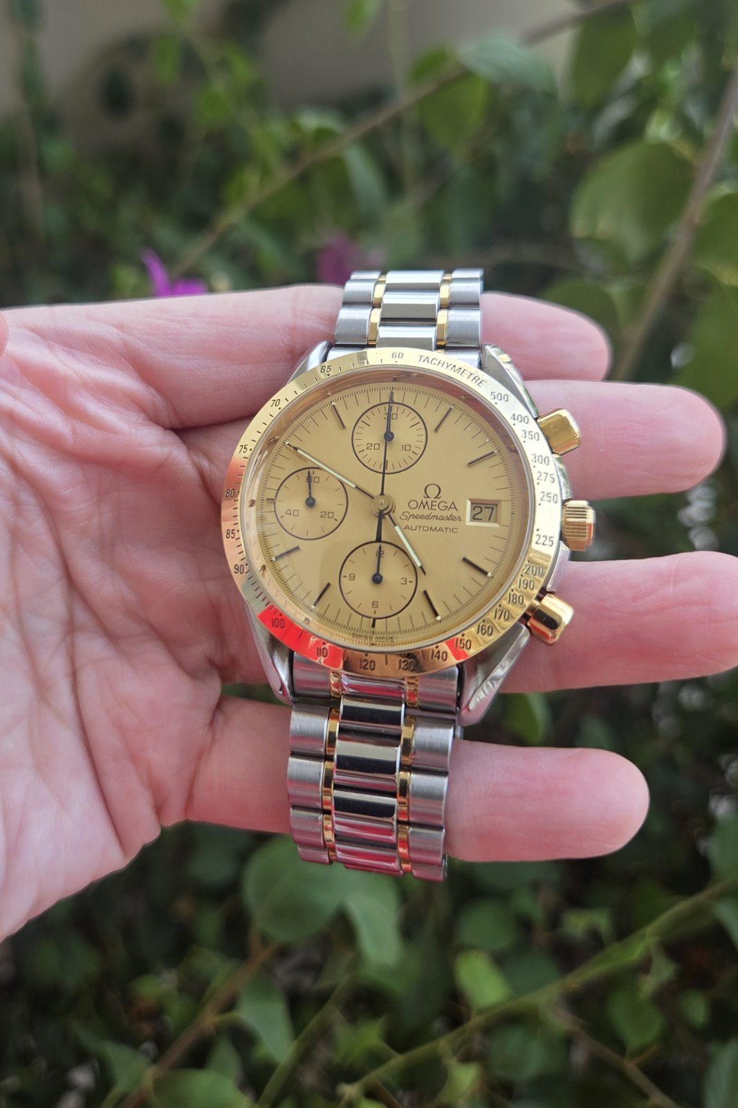 Omega Speedmaster 18K Gold Reduced 39mm Champagne Dial