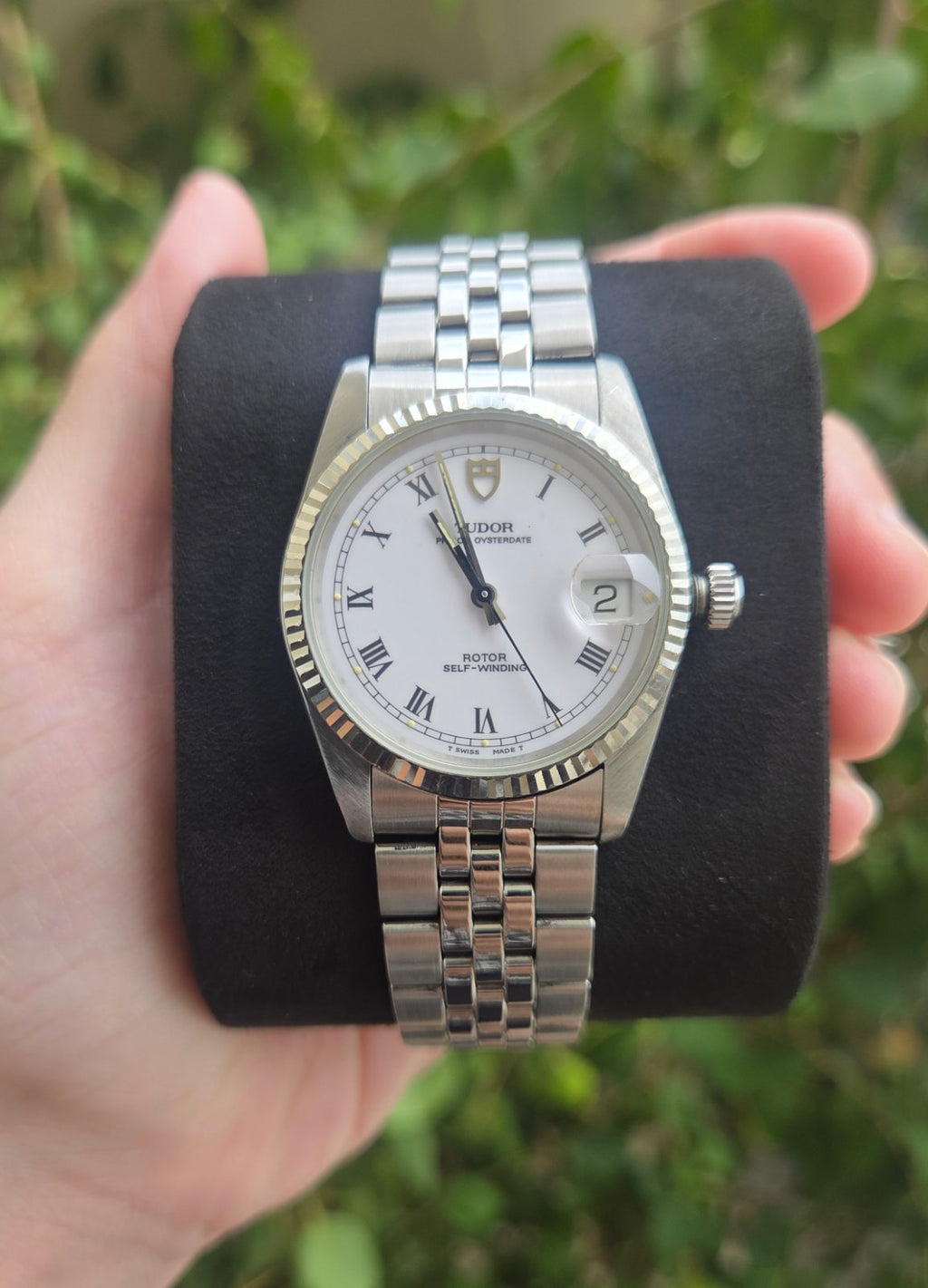 Tudor Prince Date 34mm White Roman Dial Ref 74034