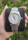 Tudor Prince Date 34mm White Roman Dial Ref 74034
