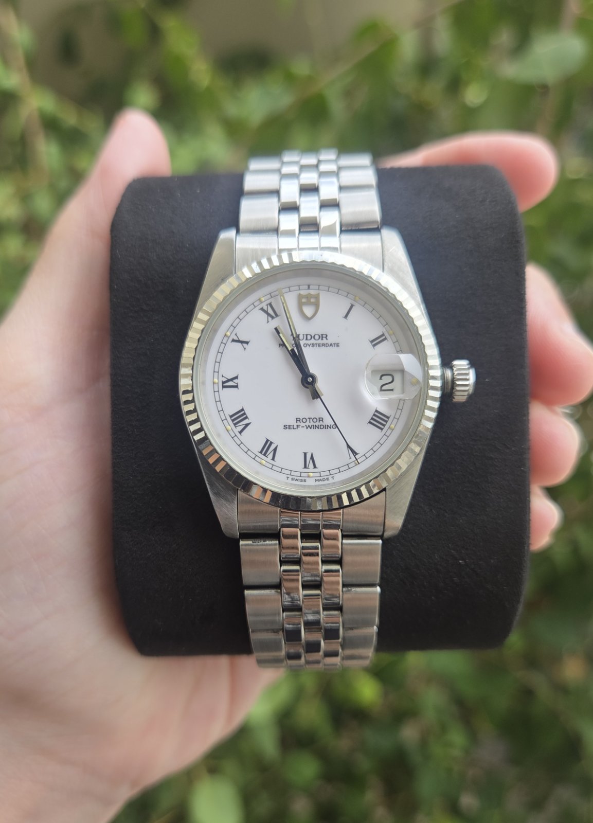 Tudor Prince Date 34mm White Roman Dial Ref 74034