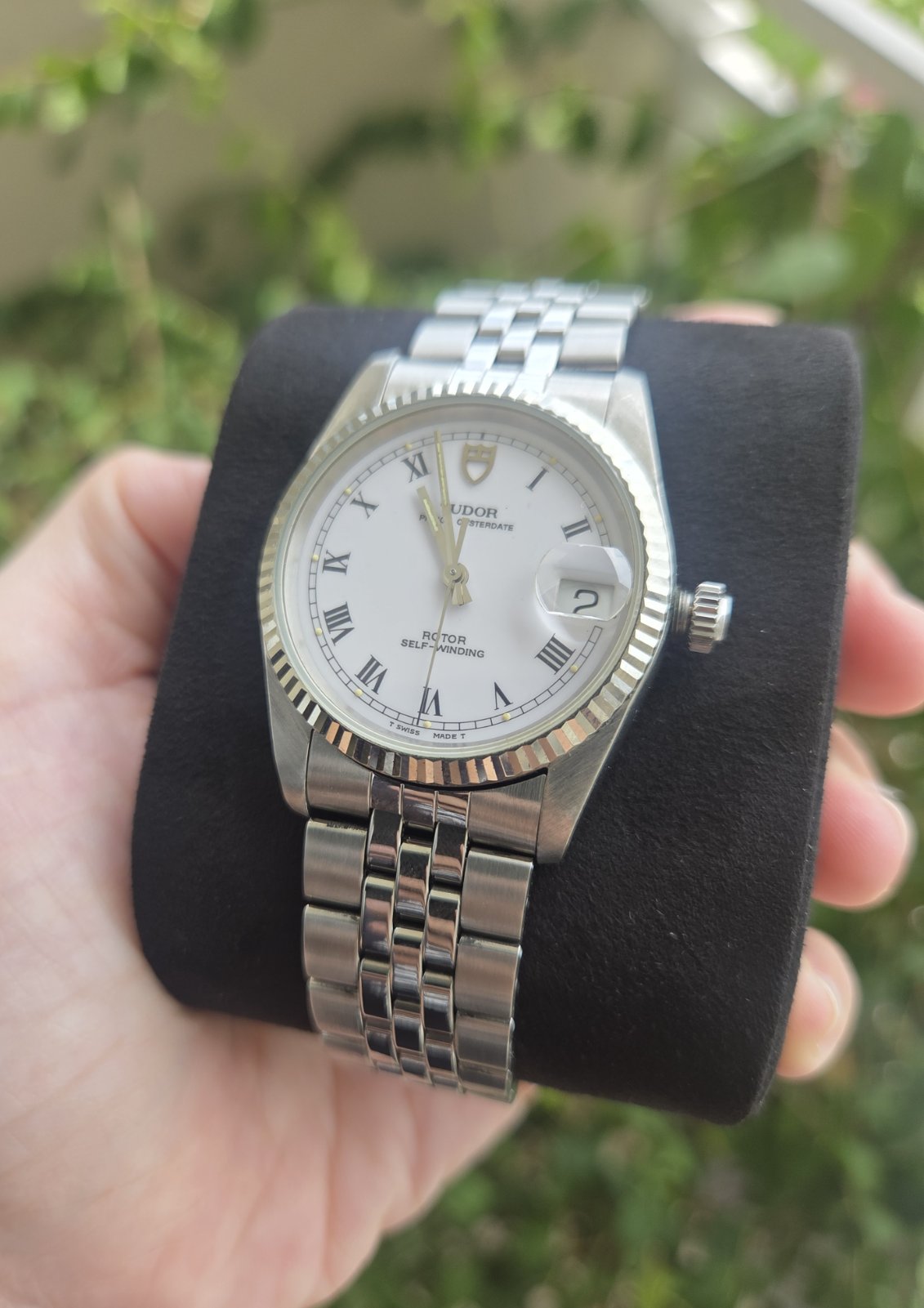 Tudor Prince Date 34mm White Roman Dial Ref 74034