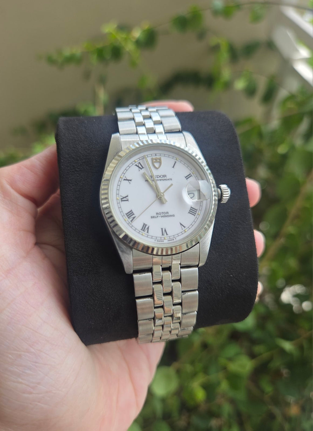 Tudor Prince Date 34mm White Roman Dial Ref 74034