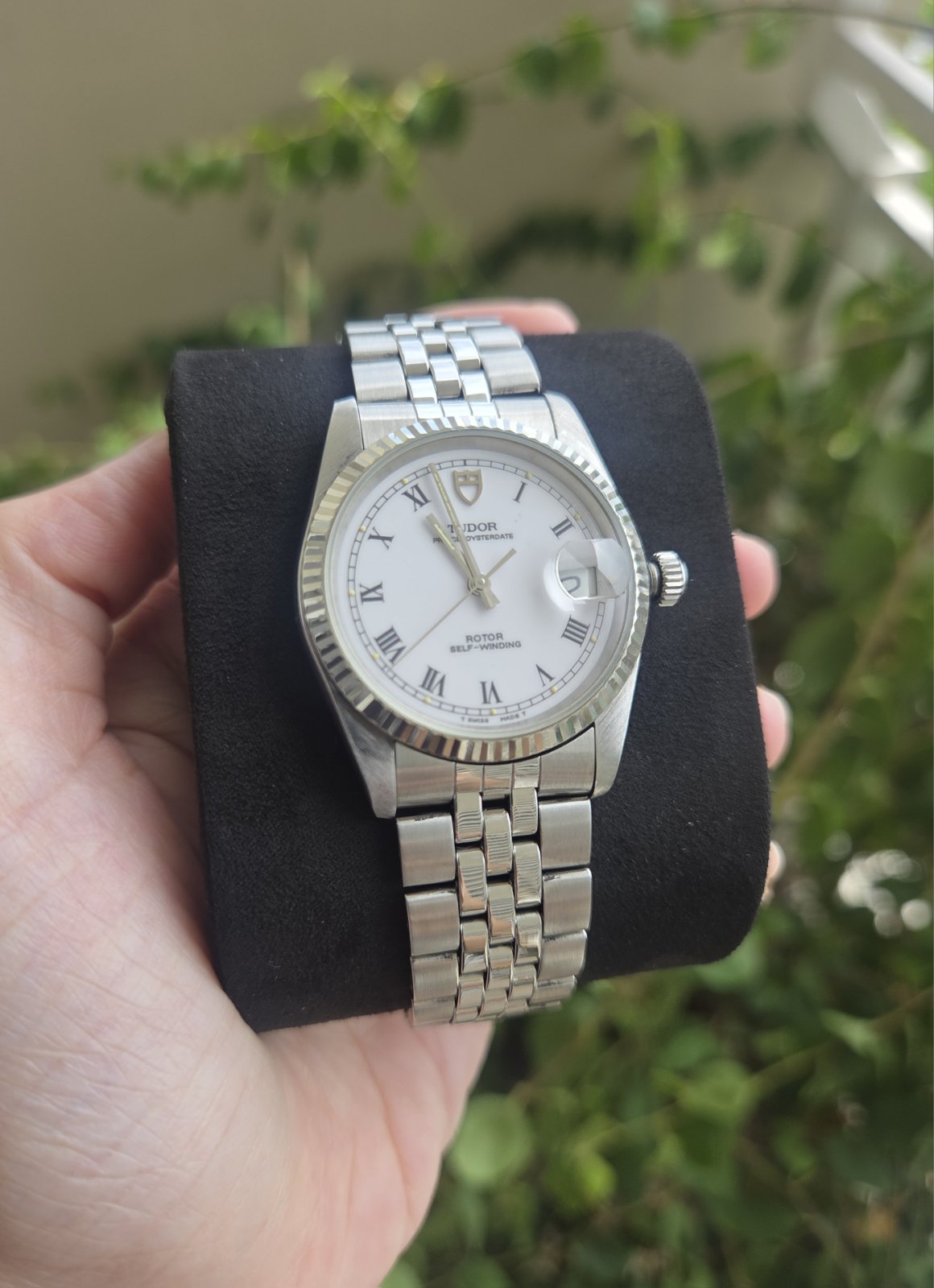 Tudor Prince Date 34mm White Roman Dial Ref 74034