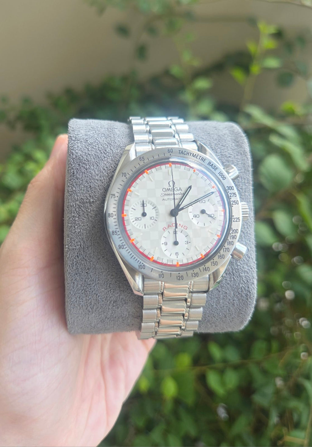 Omega Speedmaster Reduced 39mm Shumacher White Dial Ref 3517.30