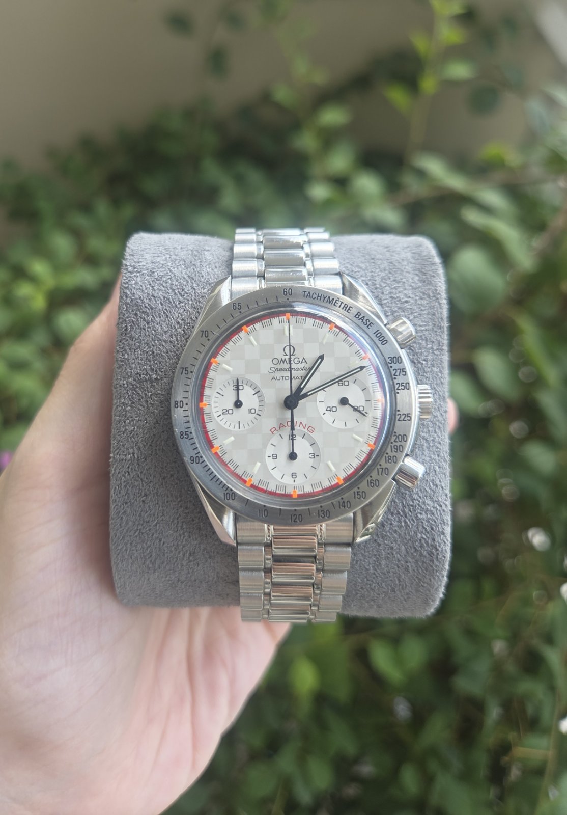 Omega Speedmaster Reduced 39mm Shumacher White Dial Ref 3517.30