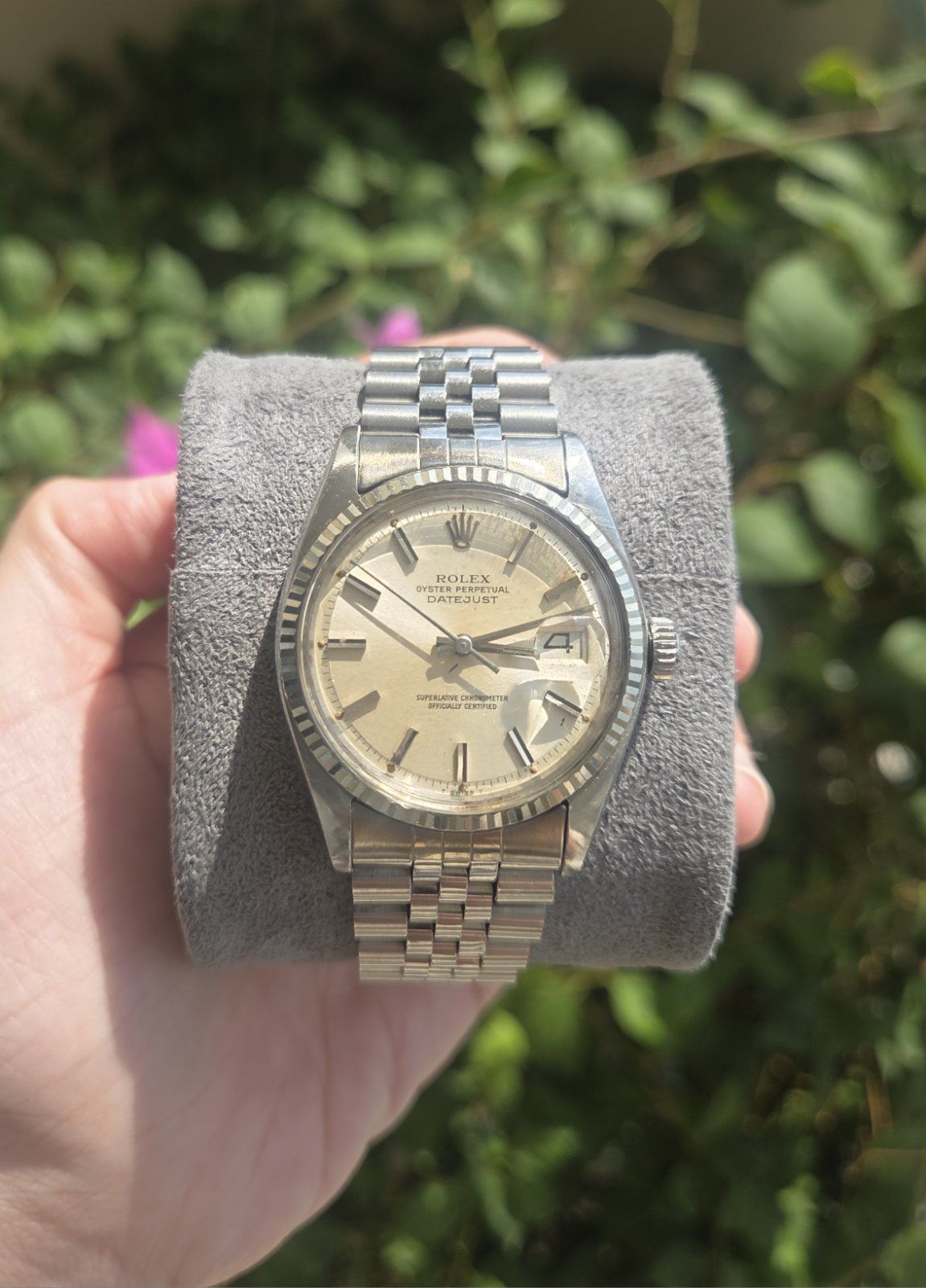Rolex Datejust 36mm Silver Dial Pie Pan Ref 1601