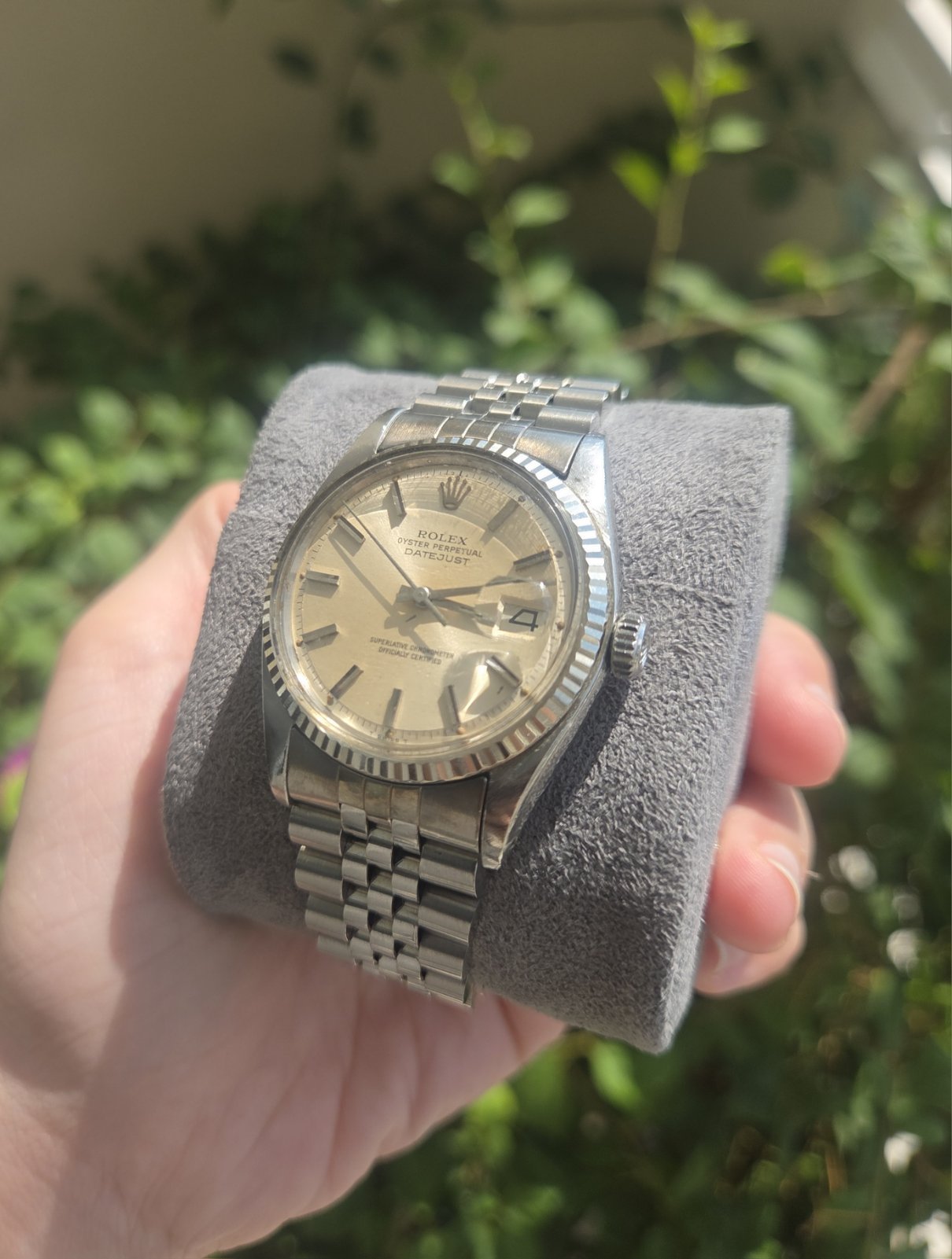 Rolex Datejust 36mm Silver Dial Pie Pan Ref 1601