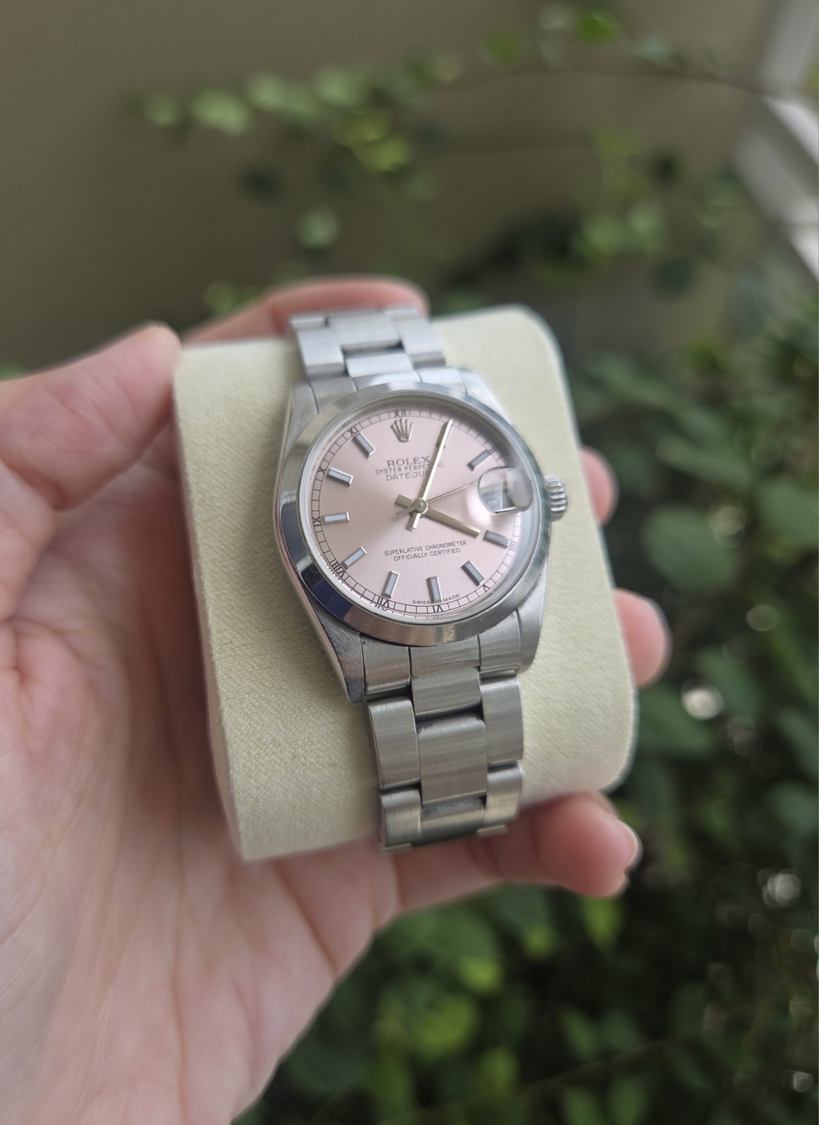 Rolex Datejust Pink Dial 31mm Quickset Ref 78240