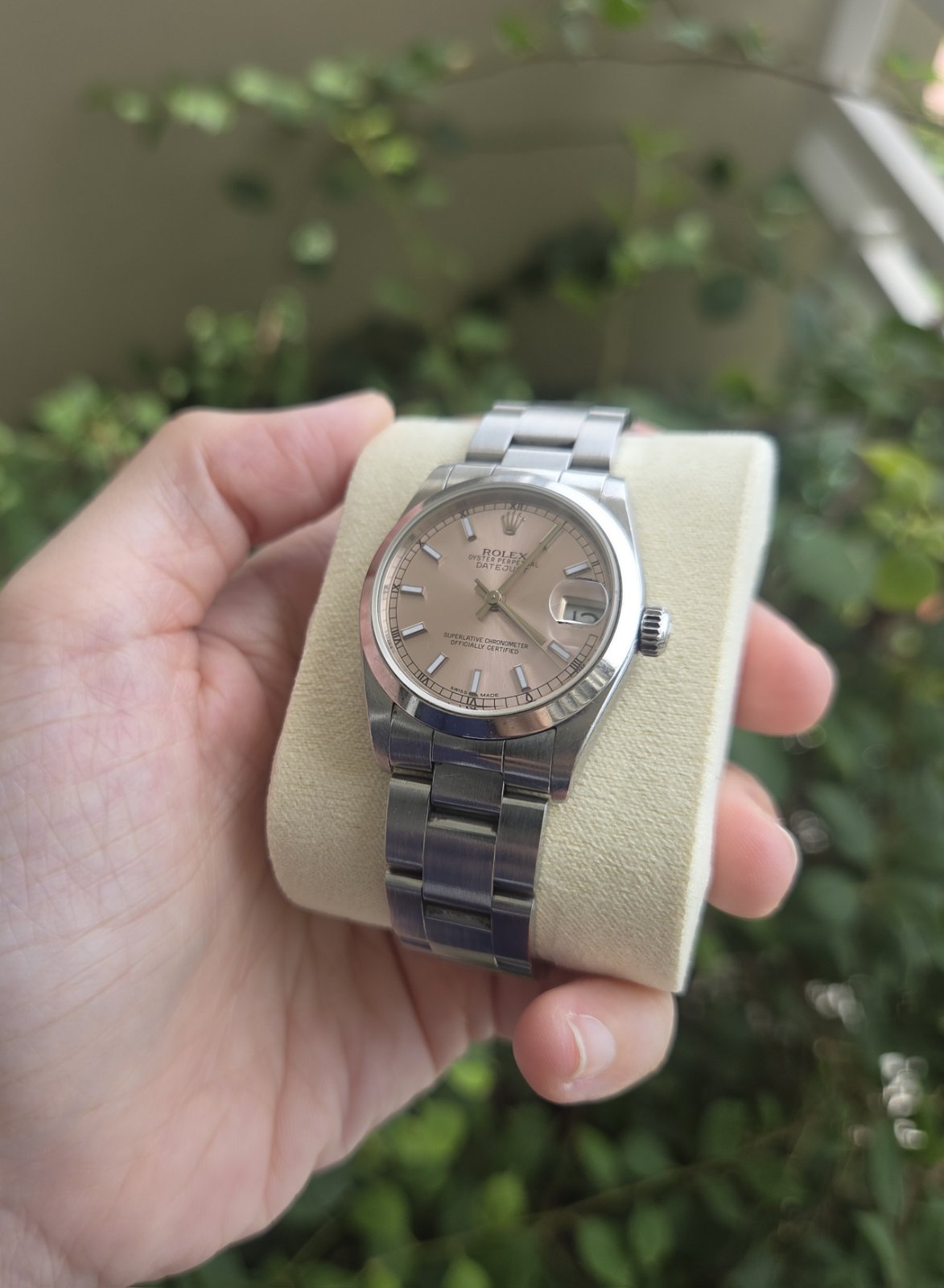 Rolex Datejust Pink Dial 31mm Quickset Ref 78240
