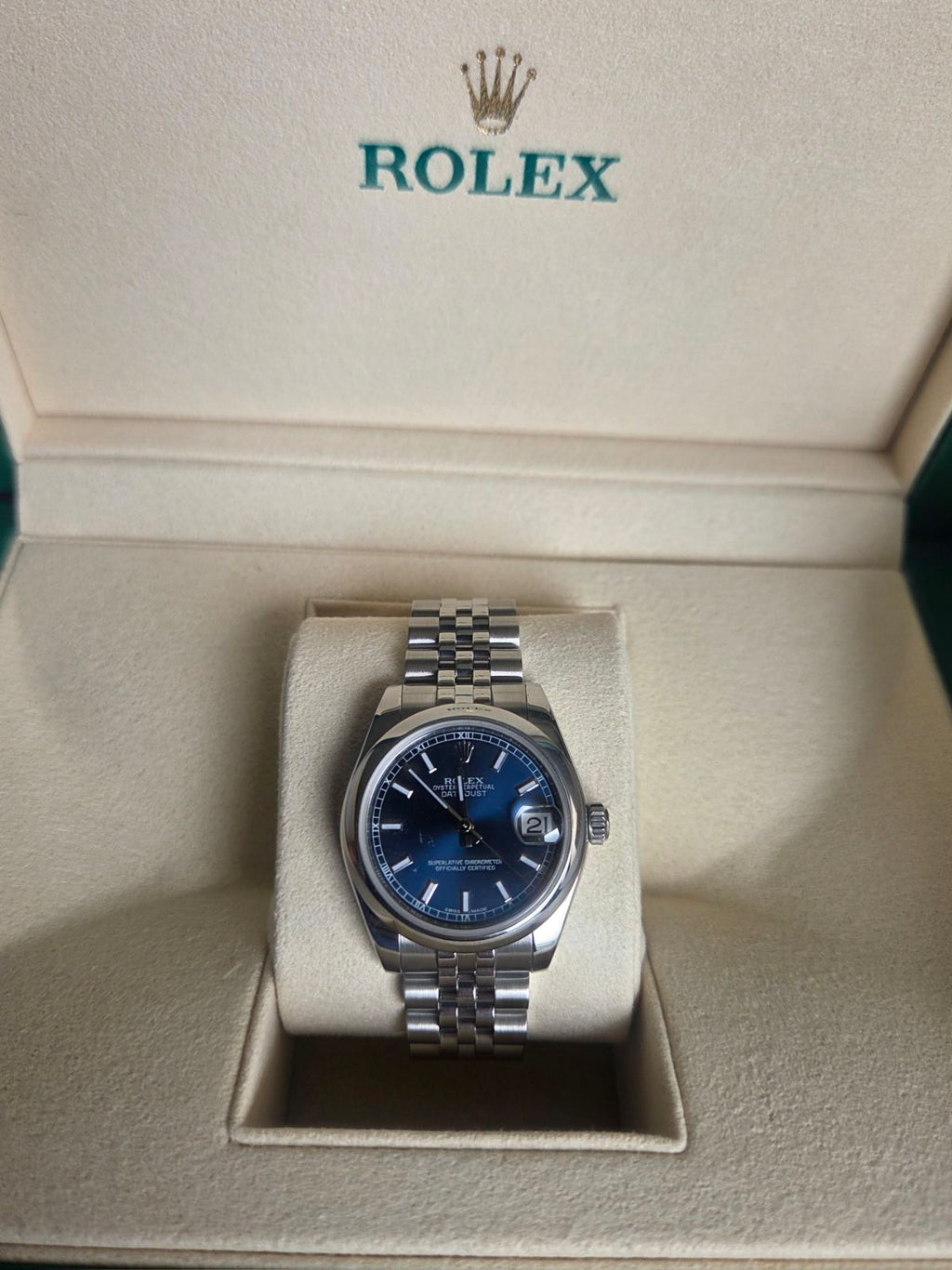 Rolex Datejust 31mm Rare Blue Dial Super Jubilee Ref 178240