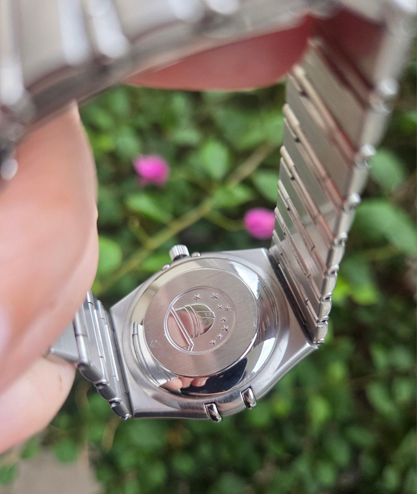 Omega Constellation Quartz 35mm 18k Gold and Silver Dial