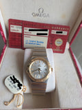Omega Constellation Quartz 35mm 18k Gold and Silver Dial