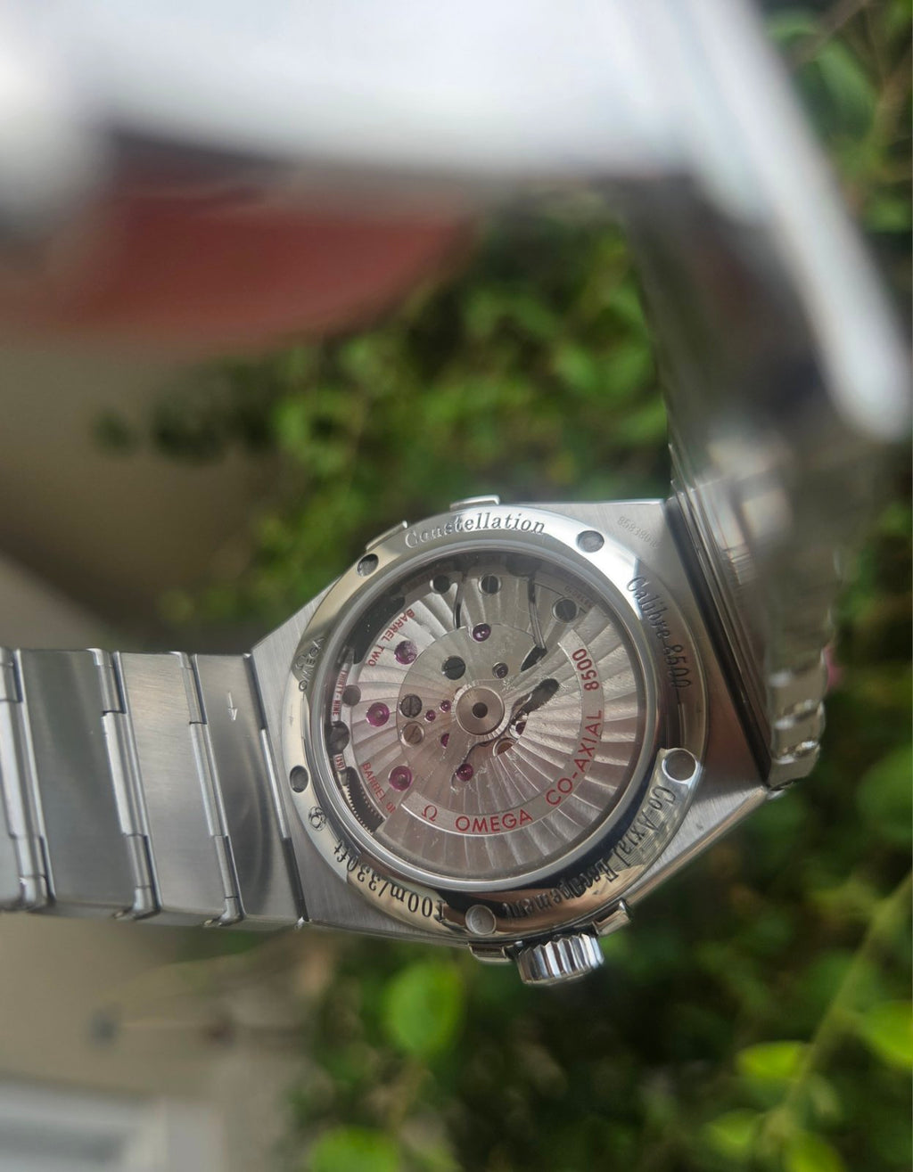 Omega Constellation Automatic Co-Axial 38mm Black Grid Dial Full Set