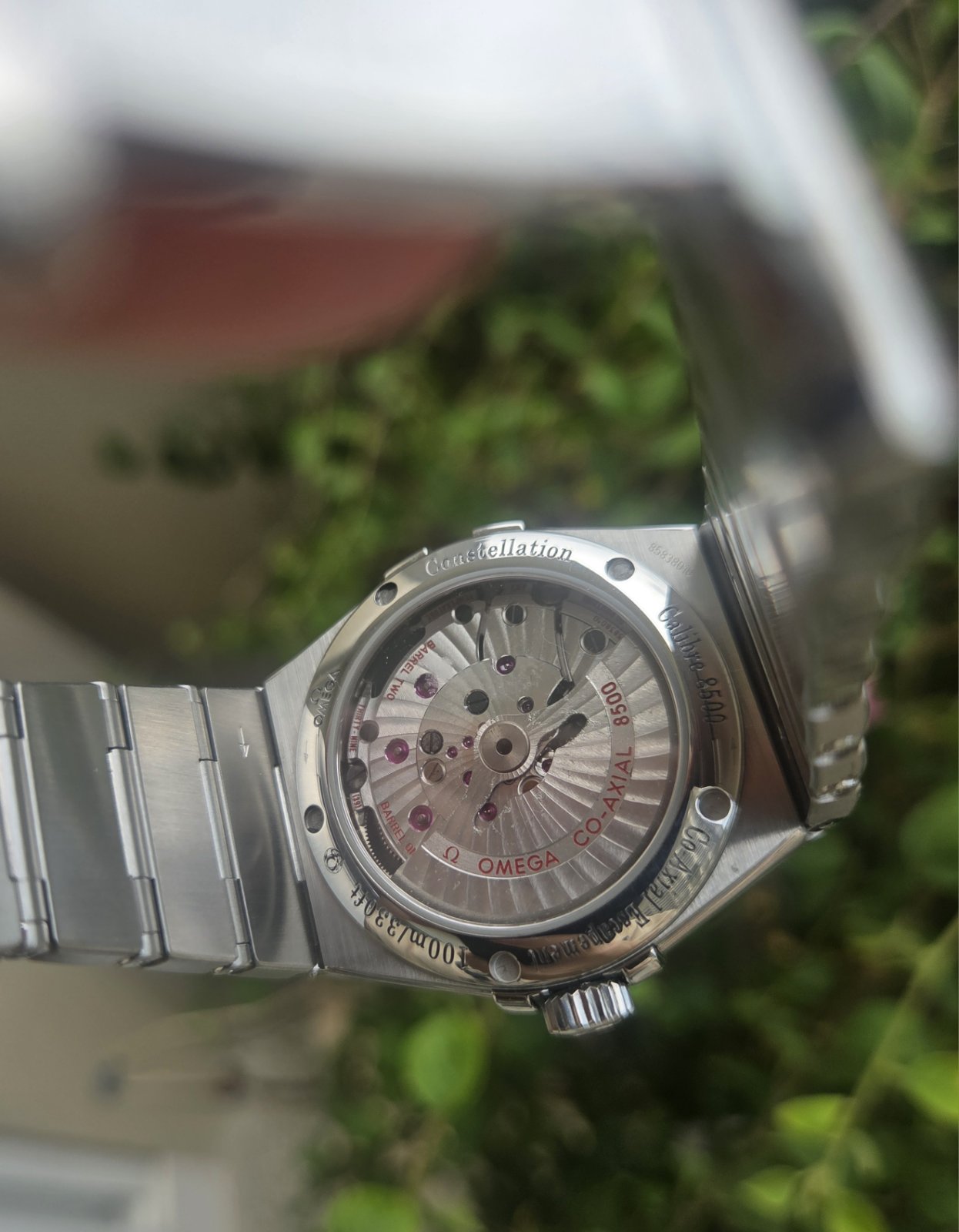 Omega Constellation Automatic Co-Axial 38mm Black Grid Dial Full Set
