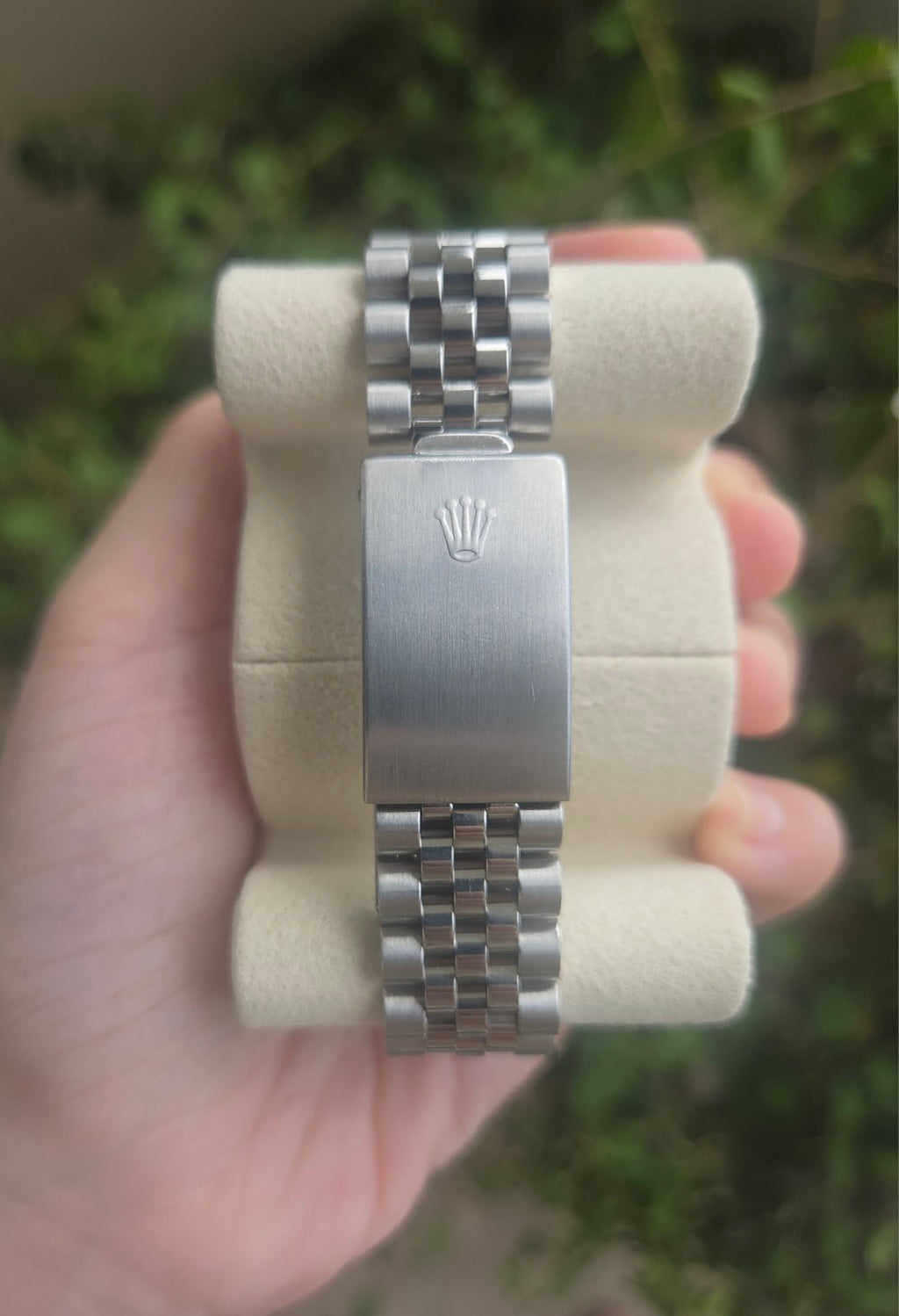 Rolex Date 34mm White Silver Dial with Gold Indices Ref 15000