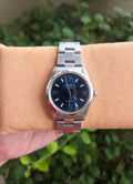 Rolex Rare Airking 34mm Sunburst Blue Explorer Dial Ref 14000