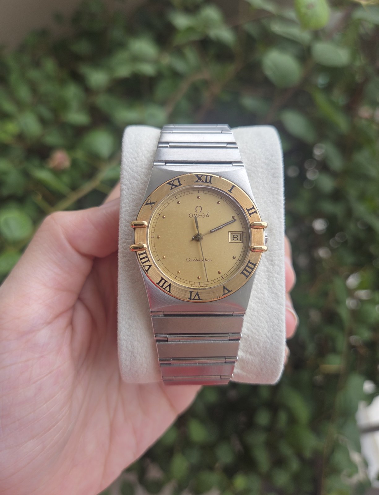 Omega Constellation Two Tone Gold Bezel and Dial Quartz 35mm