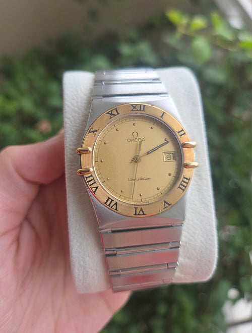 Omega Constellation Two Tone Gold Bezel and Dial Quartz 35mm