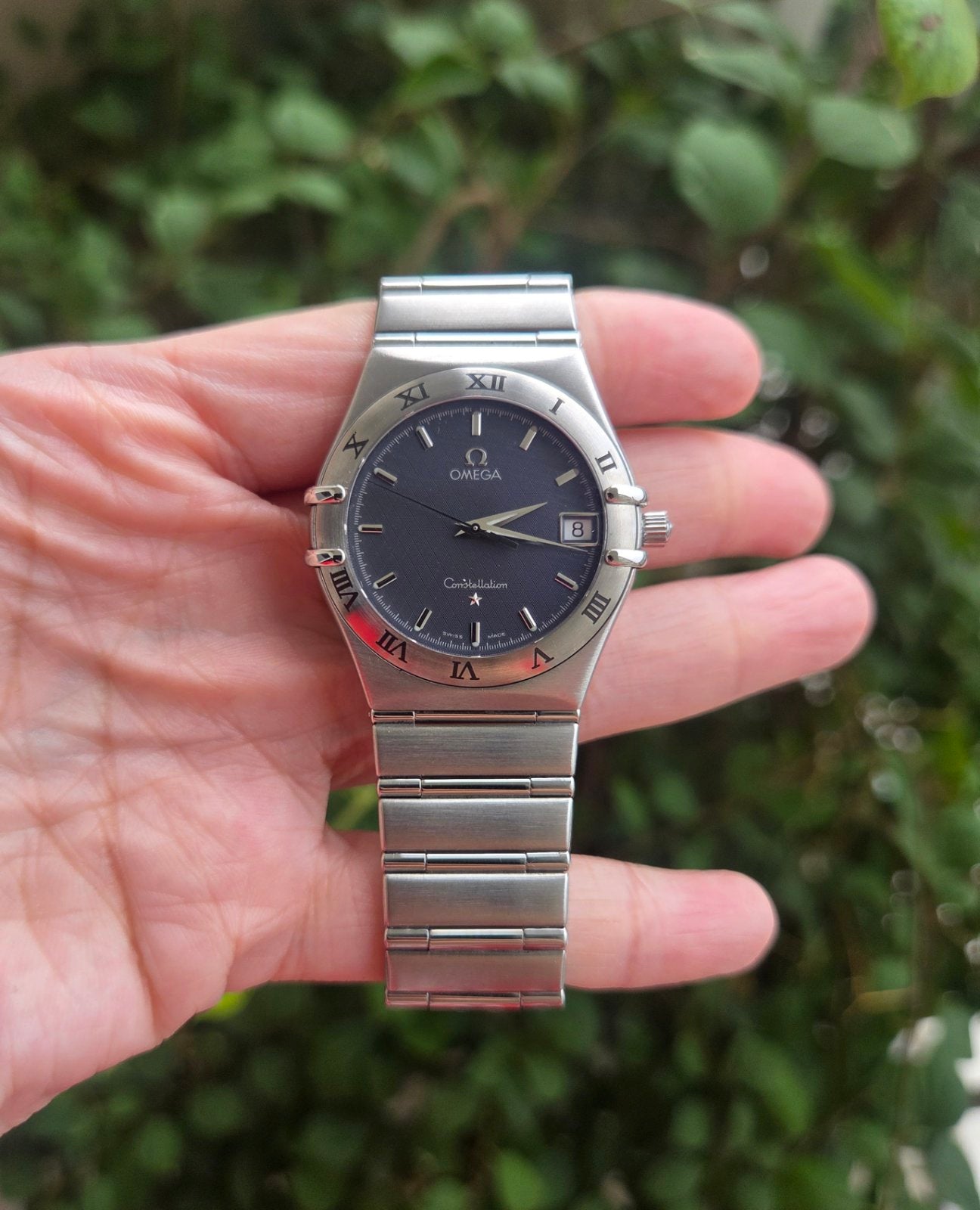 Omega Constellation Textured Gray Dial Quartz 33mm