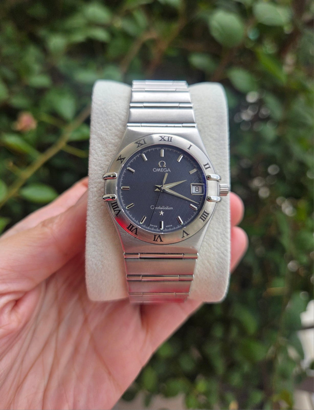 Omega Constellation Textured Gray Dial Quartz 33mm