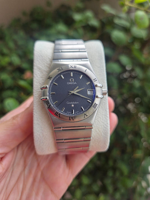 Omega Constellation Textured Gray Dial Quartz 33mm