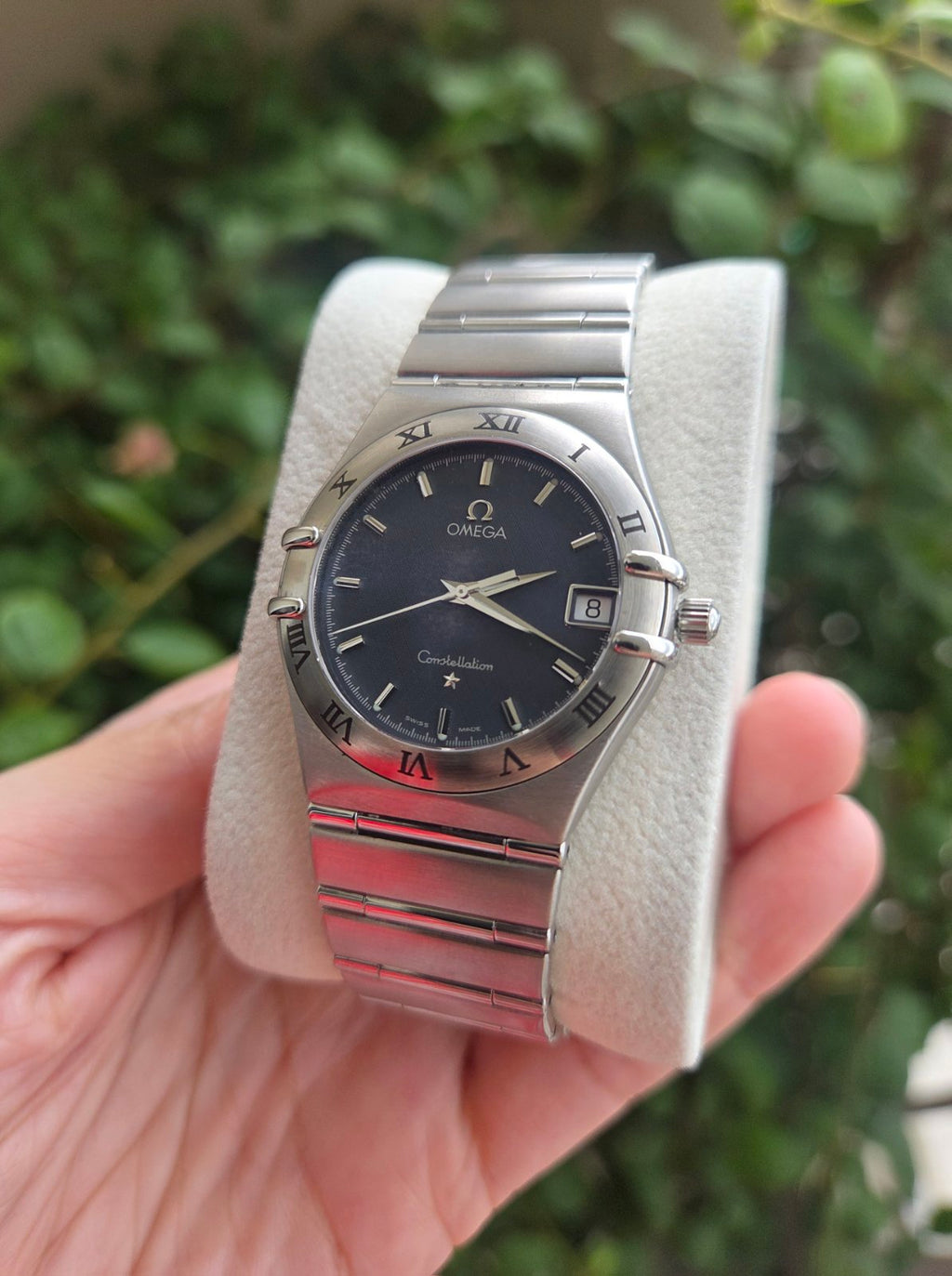 Omega Constellation Textured Gray Dial Quartz 33mm