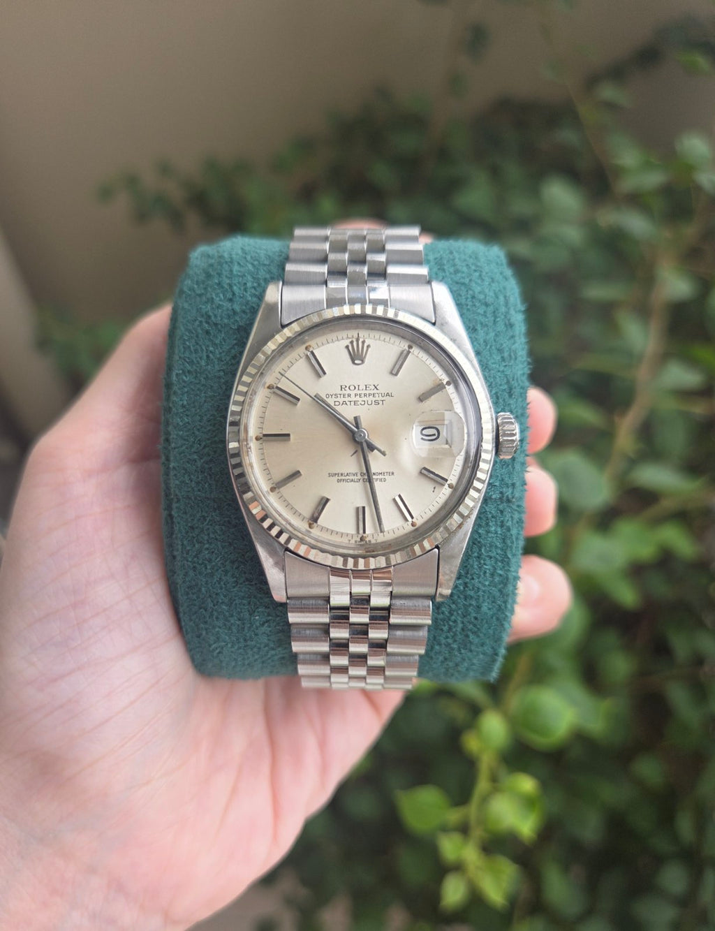 Rolex Datejust 36mm Silver Dial Pie Pan Ref 1601