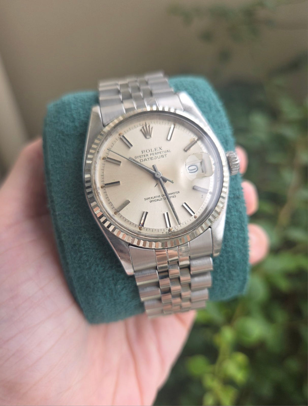 Rolex Datejust 36mm Silver Dial Pie Pan Ref 1601