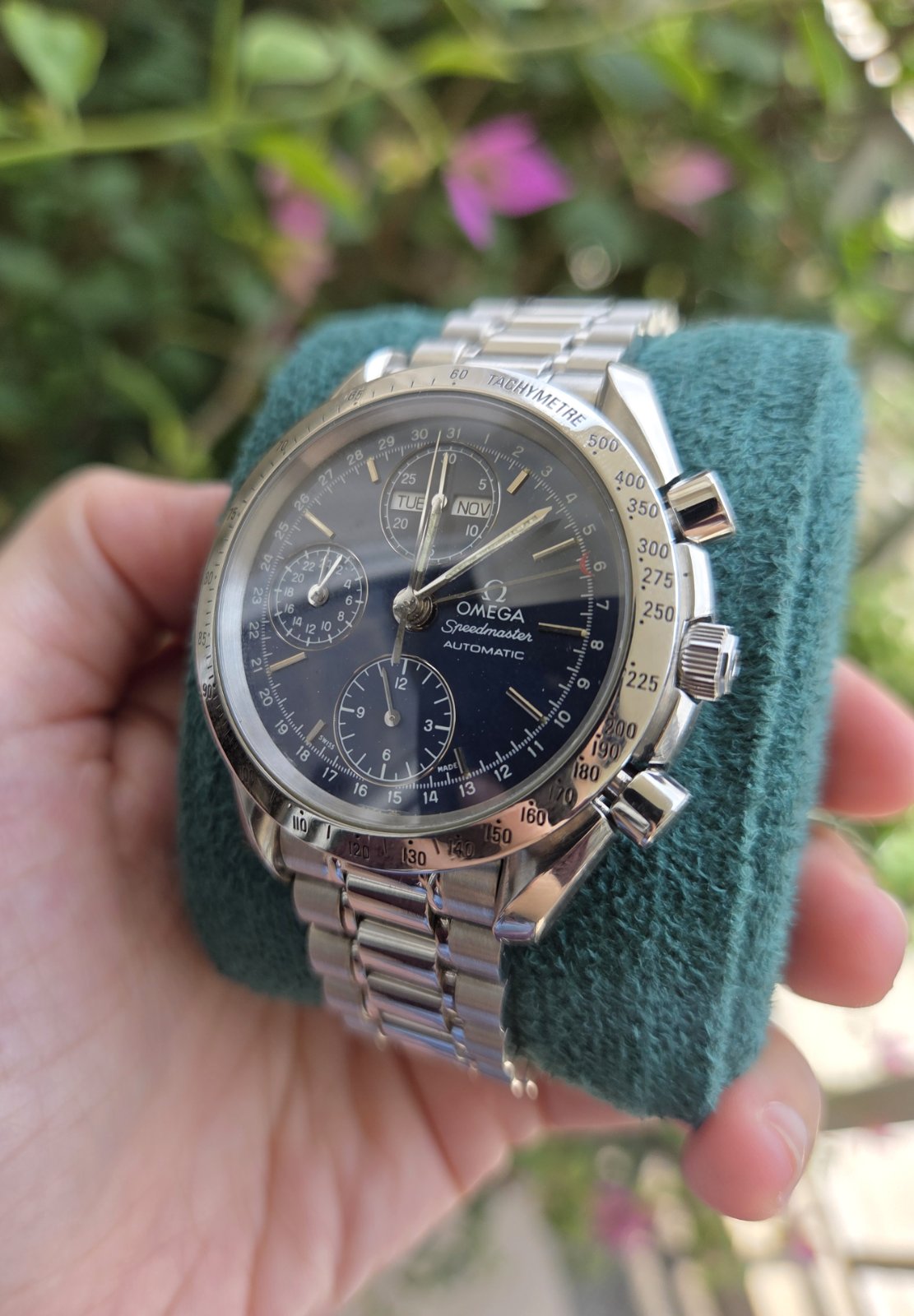 Omega Speedmaster Blue Dial Triple Date 39mm