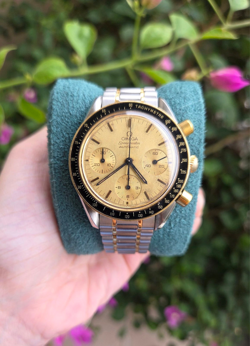 Omega Speedmaster Reduced 39mm 18K Champagne Dial Ref 3310.10