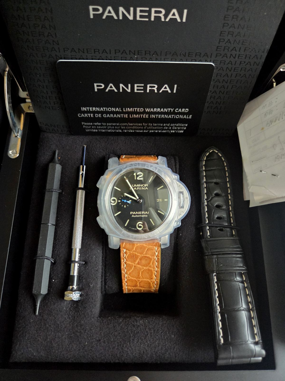 Panerai Luminor 44mm PAM 1312 Black Dial Complete Set