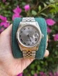 Rolex Datejust 36mm Silver Roman Dial Ref 16234